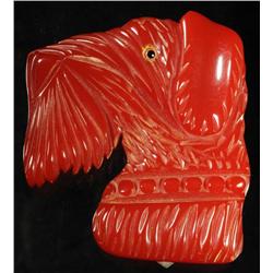 Bakelite Dog Clip-On Pin.