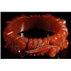 Image 1 : Bakelite Red Carved Bracelet.