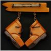 Image 1 : Bakelite Ski & Ski Boots Pin.