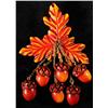 Image 1 : Bakelite Over Dyed Acorn & Oak Leaf Pin.