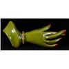 Image 1 : Bakelite Green Hand with Crossed Fingers Pin.