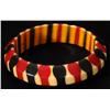 Image 1 : Bakelite Cream, Red & Blue Bracelet.