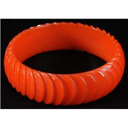 Bakelite Carved Bracelet.