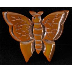 Bakelite Green Butterfly Pin.