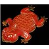 Image 1 : Bakelite Over Brass Frog Pin.