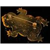 Image 2 : Bakelite Over Brass Frog Pin.