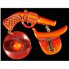 Image 1 : Bakelite Over Dyed Gun, Hat & Saddle Pin.