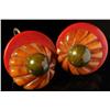 Image 1 : Bakelite 3-Color Earrings.