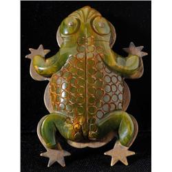 Bakelite Over Brass Frog Pin.