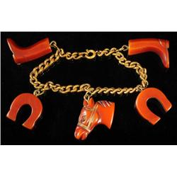 Bakelite Western Charm Bracelet.