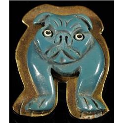 Bakelite Over Brass Bulldog Pin.