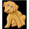 Image 1 : Bakelite Cream Colored Dog Pin with Moveable Head.