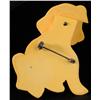 Image 2 : Bakelite Cream Colored Dog Pin with Moveable Head.
