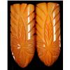 Image 1 : Pair of Large Bakelite Butterscotch Clips.