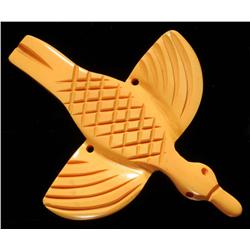 Large Bakelite Bird Sew-On Button.