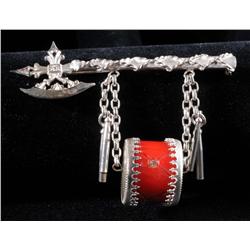 Bakelite Red Drum Pin.