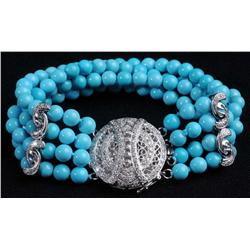 4-Strand Turquoise Bracelet.