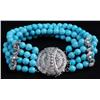 Image 1 : 4-Strand Turquoise Bracelet.