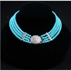 4-Strand Turquoise Necklace.