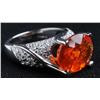 Image 2 : Fire Opal & Diamond Ring.