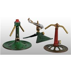 Lot of 3: Cast Iron Lawn Sprinklers.