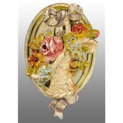 Cast Iron French Flower Basket Doorknocker.