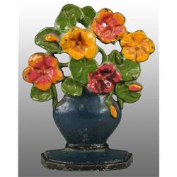 Cast Iron Poppies in Vase Doorstop.