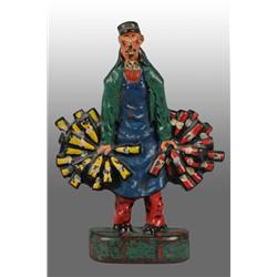 Cast Iron Wine Merchant Doorstop.