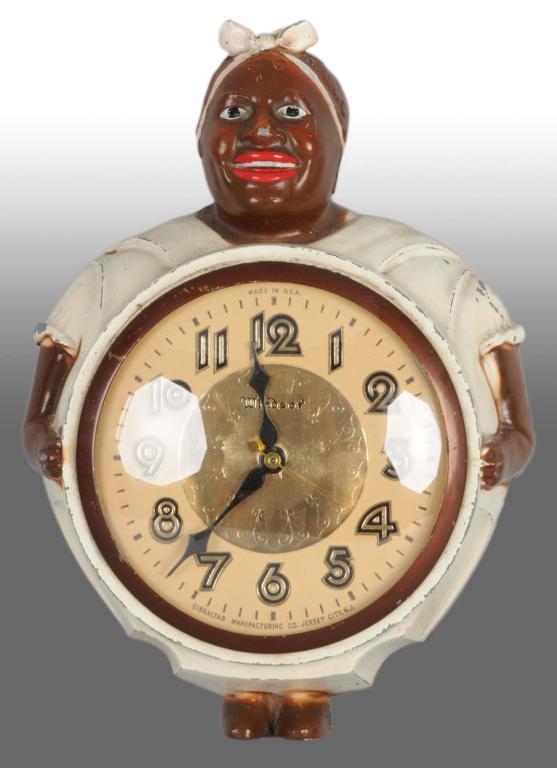 Mammy Black Americana Widsor Kitchen Clock.
