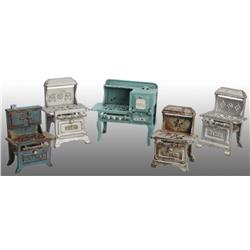 Lot of 5: Cast Iron Toy Children's Stoves.