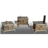 Image 1 : Lot of 3: Cast Iron Toy Children's Stoves.
