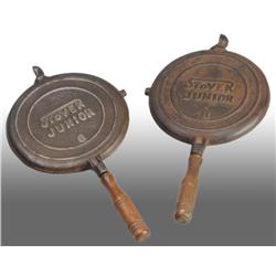 Cast Iron Stover Junior Waffle Iron Toy.
