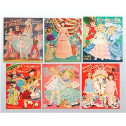 Lot of 6: Uncut Paper Doll Books.