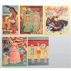 Lot of 5: Uncut Paper Dolls.