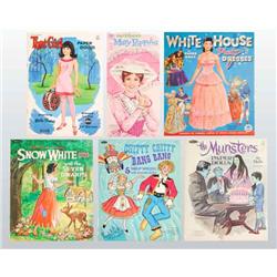 Lot of 6: Paper Doll Books from the Sixties.
