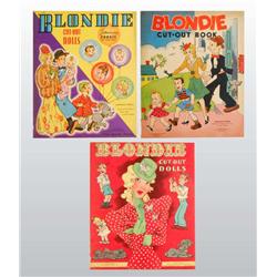 Lot of 3: "Blondie" Paper Doll Books.