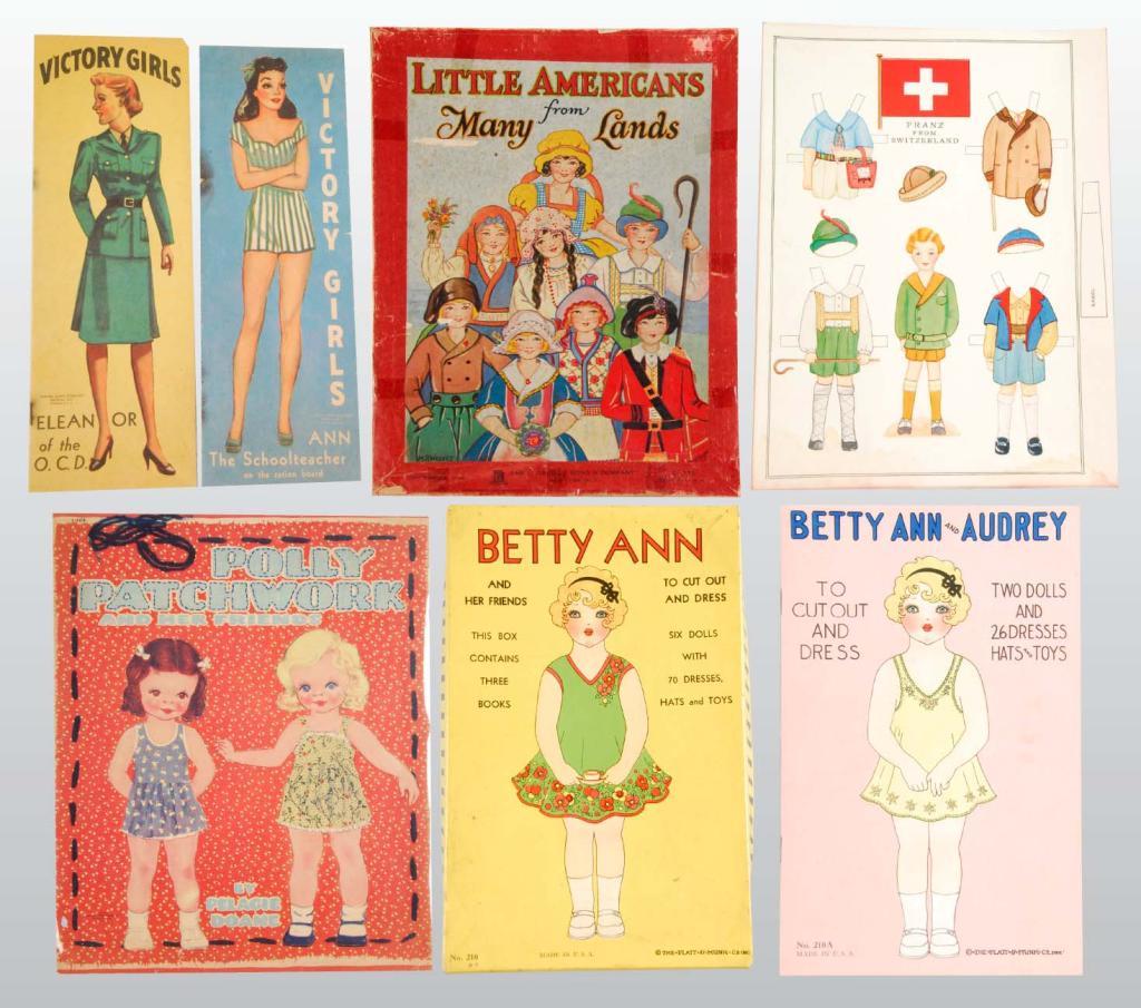 Lot of 5 Paper Doll Books.