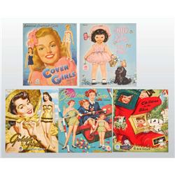 Lot of Five Uncut Merrill Paper Dolls.