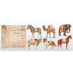 Lot of "Four Footed Friends" Paper Toy.