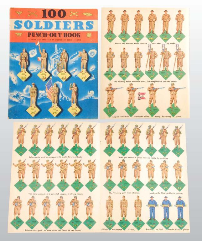 Lot Of 100 Soldiers Paper Toy Book