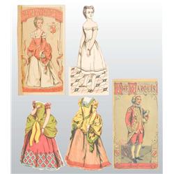 Lot of 5: McLoughlin Paper Dolls.