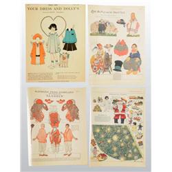 Lot of Uncut Paper Doll Sheets.