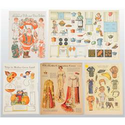 Lot of Miscellaneous Paper Doll Sheets.