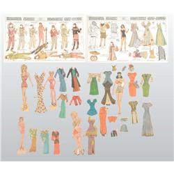 Lot of Miscellaneous Newspaper Dolls.