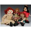 Image 1 : Lot of 4: Miscellaneous Cloth Character Dolls.