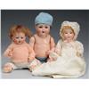 Image 1 : Lot of 3: German Bisque Head Character Babies.