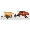 Image 1 : Lot of 2: Tin Hand-Painted Pig Wind-Up Toys.