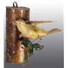 Image 1 : Tin Hand-Painted Bird on Log Wind-Up Toy.