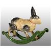 Image 1 : Tin Hand-Painted Rabbit on Rocker Wind-Up Toy.