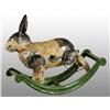 Image 2 : Tin Hand-Painted Rabbit on Rocker Wind-Up Toy.